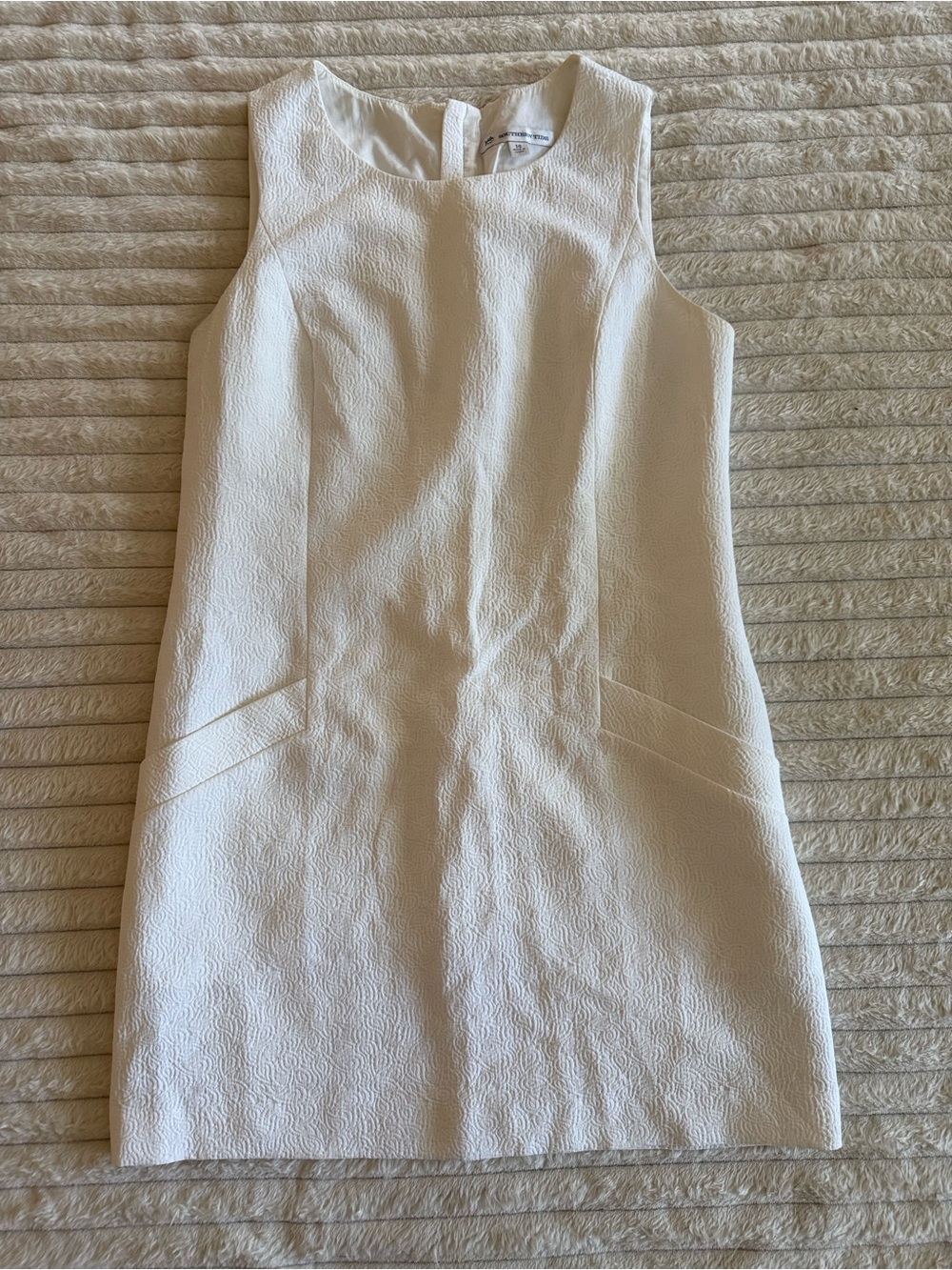 Southern Tide White Textured Sleeveless Shift Dress 🐠🐠🐠